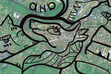 Team building Angoulême et un visuel collaboratif pour atelier cohésion pour créer une fresque qui représente la Ville